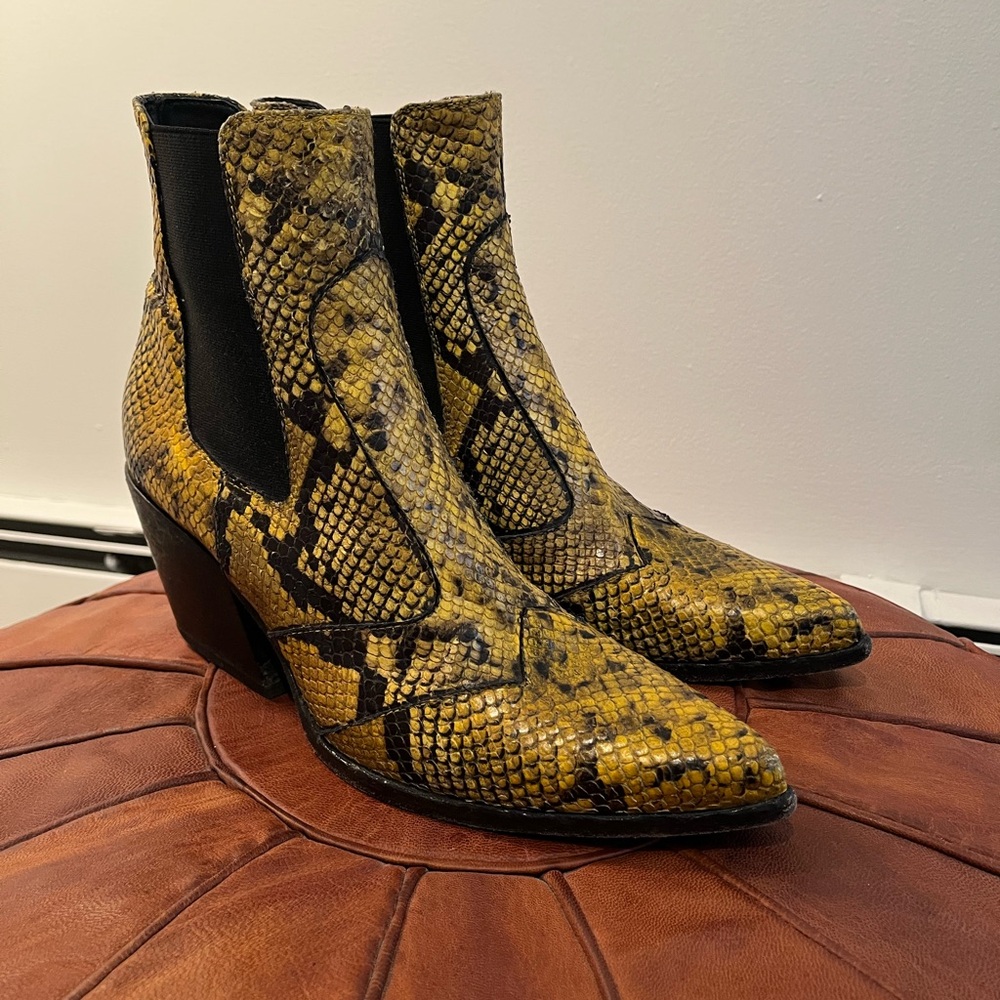 Snakeskin Ankle Boots